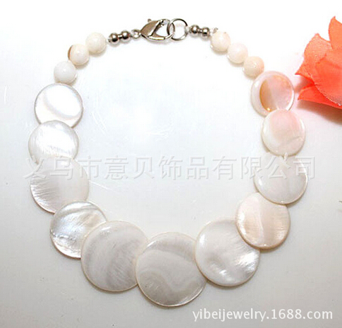 [YiBei coral] natural shell bracelet Shell Beads Bracelet wholesale stacked wafer wear
