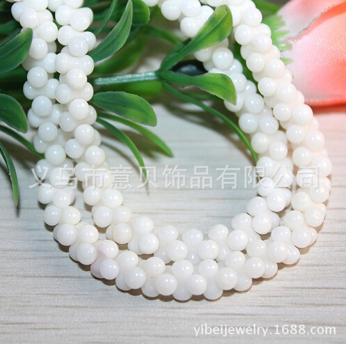 [YiBei coral] natural coral 4*8mm peanut beads half finished accessories wholesale