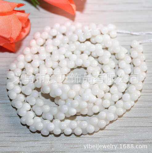 [YiBei coral] natural coral 4*8mm peanut beads half finished accessories wholesale