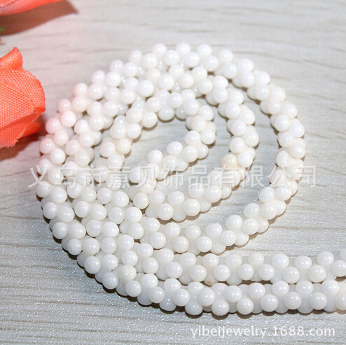 [YiBei coral] natural coral 4*8mm peanut beads half finished accessories wholesale