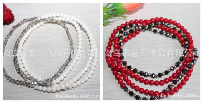 Bay natural coral beads plus Crystal elastic bracelet-white coral necklace bracelet Bay natural coral beads plus Crystal elastic bracelet-white coral necklace bracelet