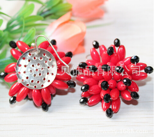 Natural coral red coral Crystal ring beads hand-woven rings wholesale Natural coral red coral Crystal ring beads hand-woven rings wholesale