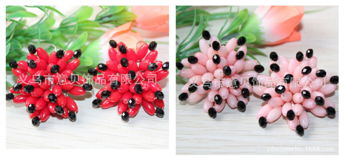 Natural coral red coral Crystal ring beads hand-woven rings wholesale Natural coral red coral Crystal ring beads hand-woven rings wholesale