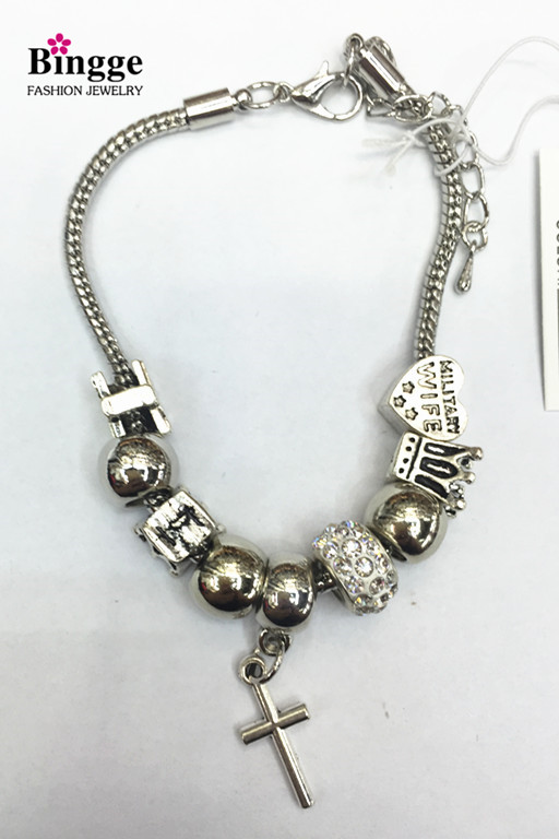 South American fashion jewelry Pandora style bracelet cross popular jewelry South American fashion jewelry Pandora style bracelet cross popular jewelry