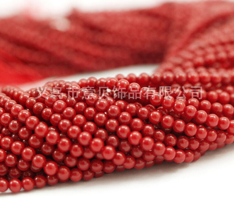 Natural coral bead coral red coral round beads one of the seven treasures of Buddhism