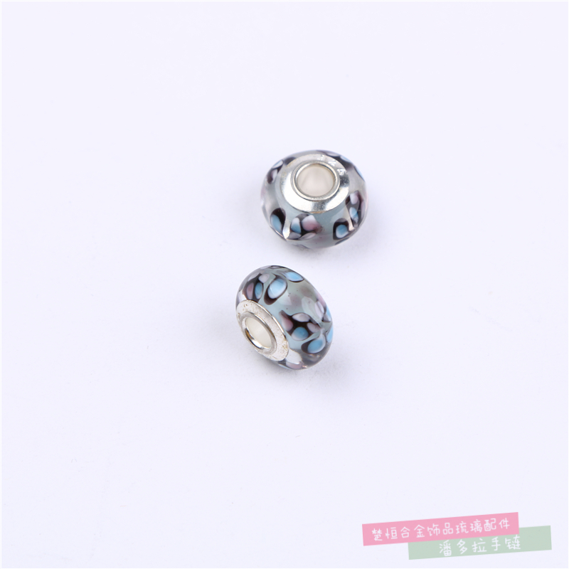 Factory Direct Sales Multi-Color Pandora Beads S925 Silver Jewelry Glazed Loose Beads Bracelet Bracelet for Women Bead Accessories