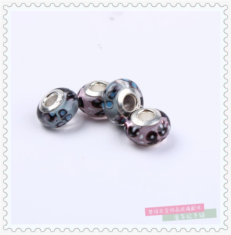 Factory Direct Sales Multi-Color Pandora Beads S925 Silver Jewelry Glazed Loose Beads Bracelet Bracelet for Women Bead Accessories