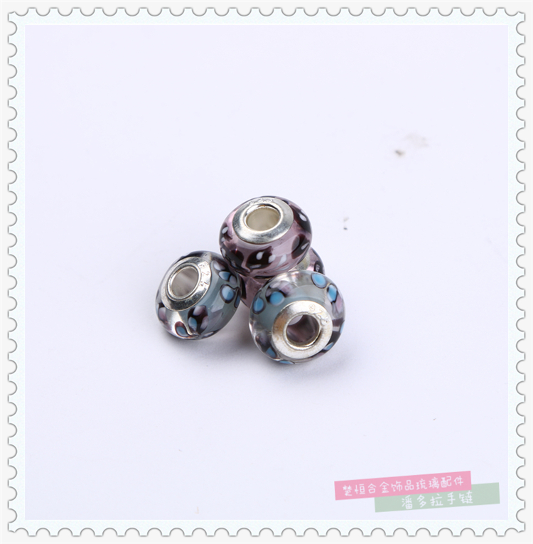 Factory Direct Sales Multi-Color Pandora Beads S925 Silver Jewelry Glazed Loose Beads Bracelet Bracelet for Women Bead Accessories