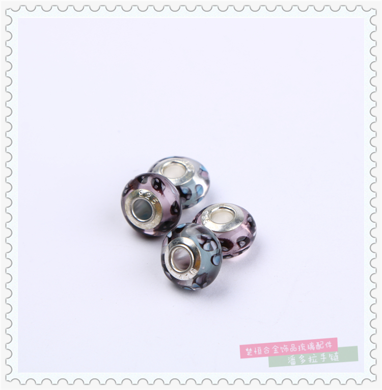 Factory Direct Sales Multi-Color Pandora Beads S925 Silver Jewelry Glazed Loose Beads Bracelet Bracelet for Women Bead Accessories