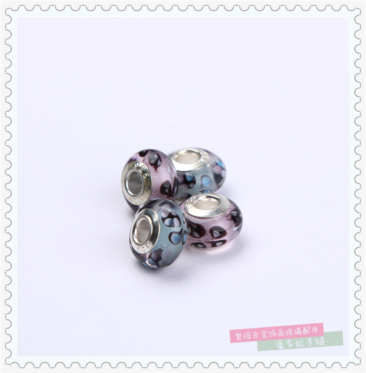 Factory Direct Sales Multi-Color Pandora Beads S925 Silver Jewelry Glazed Loose Beads Bracelet Bracelet for Women Bead Accessories