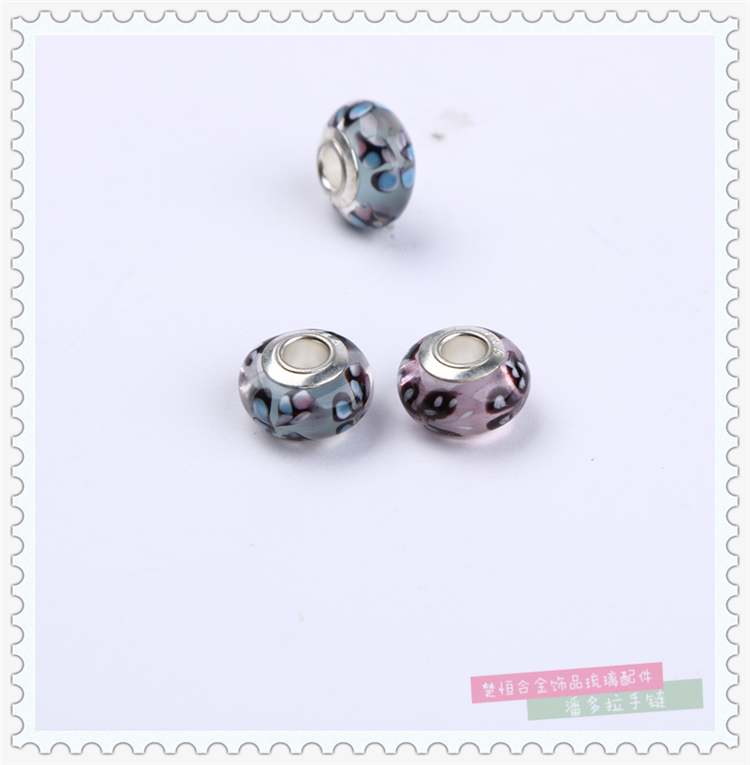 Factory Direct Sales Multi-Color Pandora Beads S925 Silver Jewelry Glazed Loose Beads Bracelet Bracelet for Women Bead Accessories