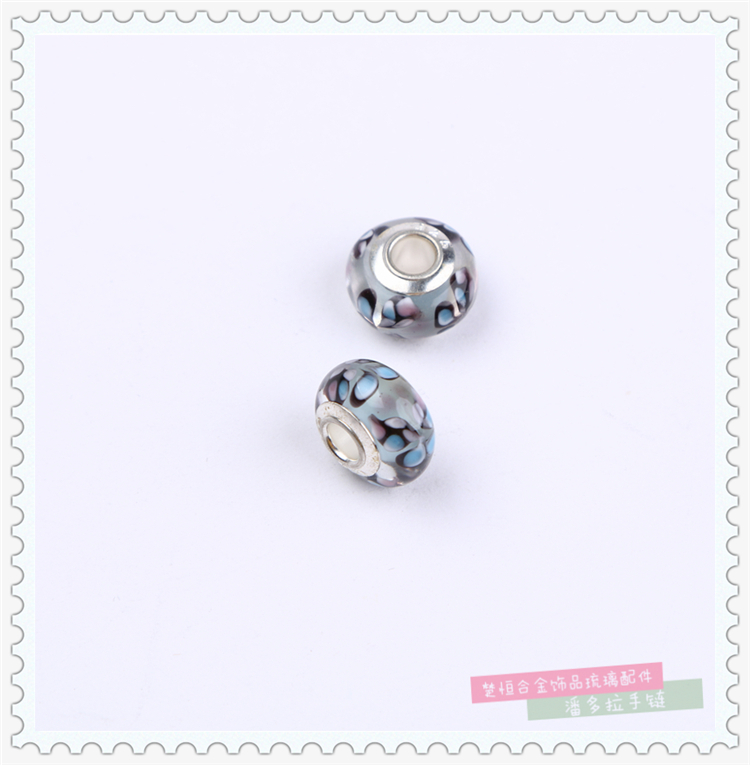 Factory Direct Sales Multi-Color Pandora Beads S925 Silver Jewelry Glazed Loose Beads Bracelet Bracelet for Women Bead Accessories