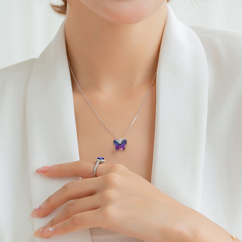 14mm Butterfly Crystal Pendant Color Pink Purple Glass Pendant DIY Hair Accessories Necklace Earrings Accessories Manufacturer 14mm Butterfly Crystal Pendant Color Pink Purple Glass Pendant DIY Hair Accessories Necklace Earrings Accessories Manufacturer