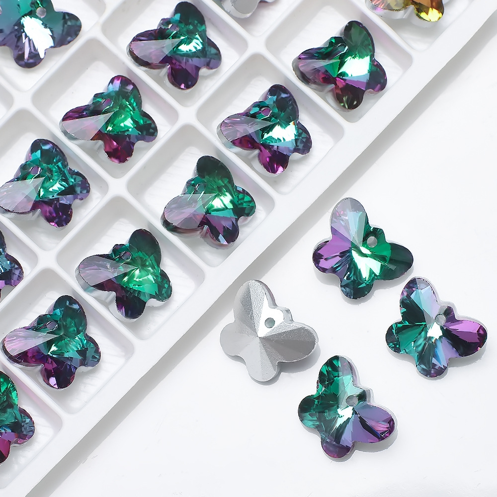 14mm Butterfly Crystal Pendant Color Pink Purple Glass Pendant DIY Hair Accessories Necklace Earrings Accessories Manufacturer 14mm Butterfly Crystal Pendant Color Pink Purple Glass Pendant DIY Hair Accessories Necklace Earrings Accessories Manufacturer