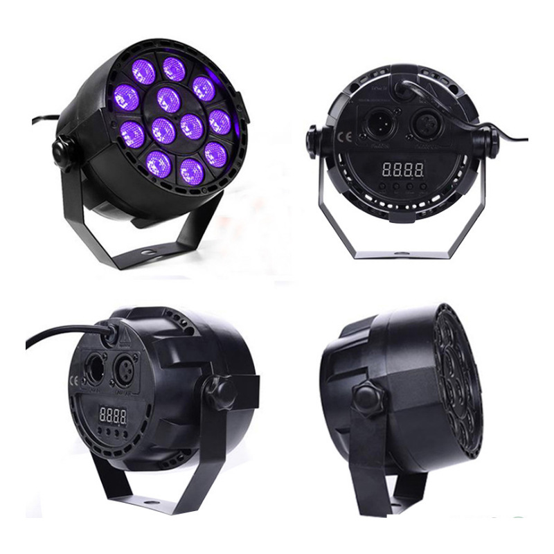 New Led12 UV Par Light Halloween Decoration DJ Voice-Activated Sensor Light Purple Light Household Crystal Ambience Light Plant Lamp
