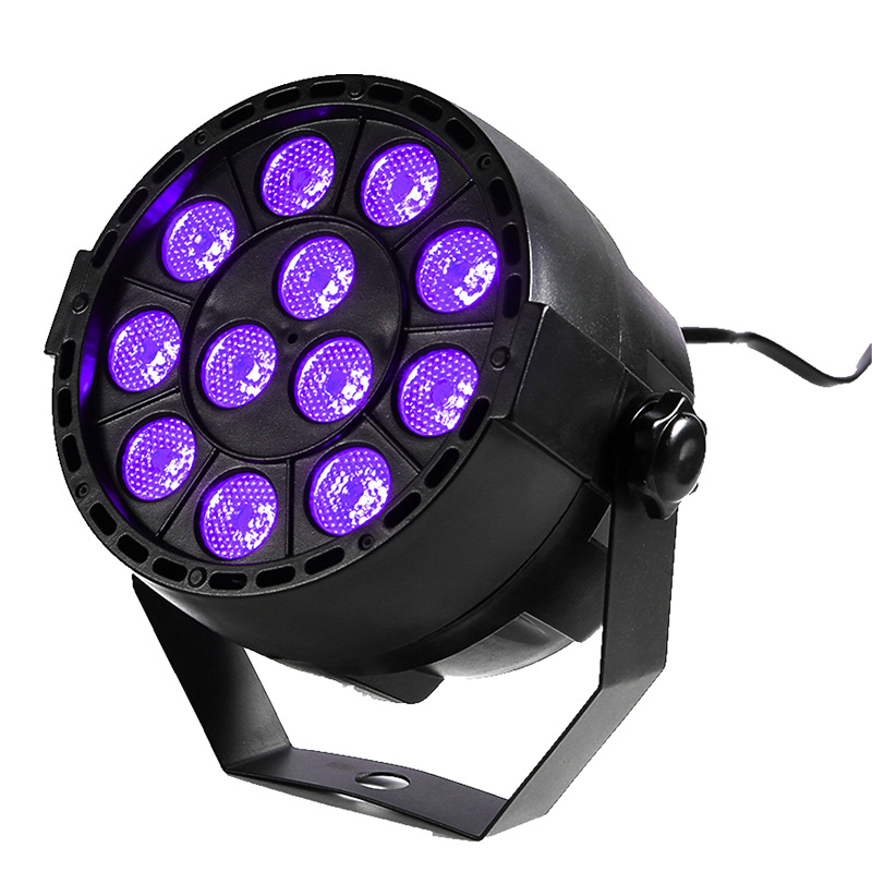 New Led12 UV Par Light Halloween Decoration DJ Voice-Activated Sensor Light Purple Light Household Crystal Ambience Light Plant Lamp