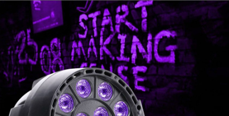 New Led12 UV Par Light Halloween Decoration DJ Voice-Activated Sensor Light Purple Light Household Crystal Ambience Light Plant Lamp