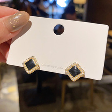 Sterling Silver Needle High-Grade Exquisite Purple Crystal Earrings All-Match Internet Celebrity Temperamental Cold Style Ear Ring Women's Ear Rings Sterling Silver Needle High-Grade Exquisite Purple Crystal Earrings All-Match Internet Celebrity Temperamental Cold Style Ear Ring Women's Ear Rings