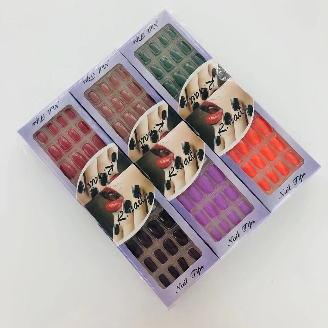 Crystal Smoothie Ice Transparent Cat Eye Aurora Blue Purple UV Polish Wear Nail Tip Custom Detachable