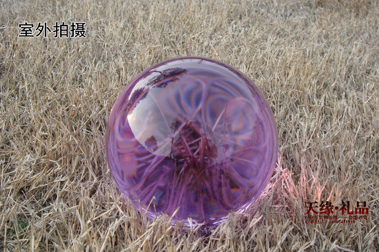 Purple Transparent Crystal Ball Decoration K9 Crystal Glass Souvenir Natural Crystal Ornaments Customizable Gifts Purple Transparent Crystal Ball Decoration K9 Crystal Glass Souvenir Natural Crystal Ornaments Customizable Gifts