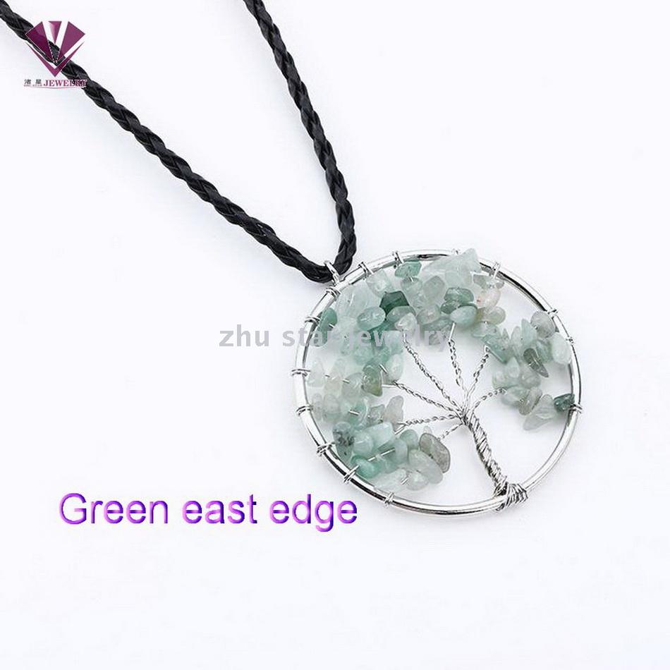 Natural stone purple crystal green gold agate gold sand egg white stone turquoise pendant accessories