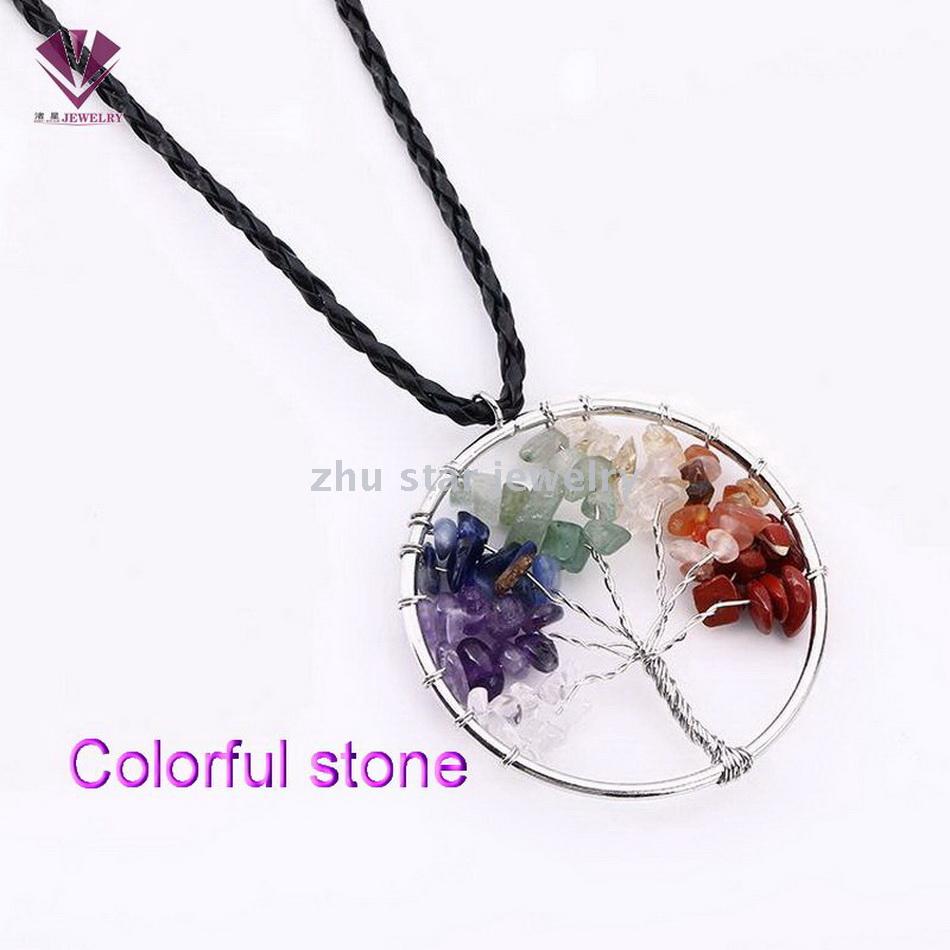 Natural stone purple crystal green gold agate gold sand egg white stone turquoise pendant accessories