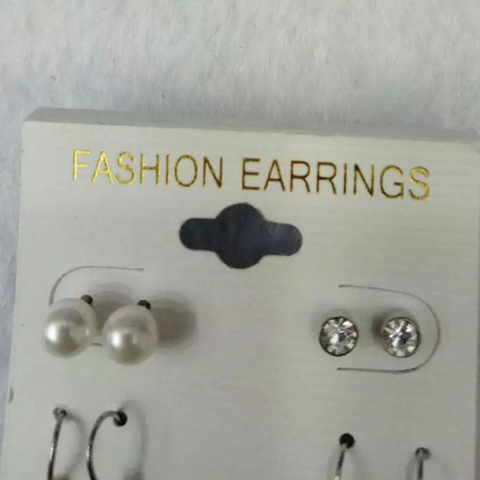 South Korea Crystal Purple with two pairs of earrings all-match female South Korea Crystal Purple with two pairs of earrings all-match female
