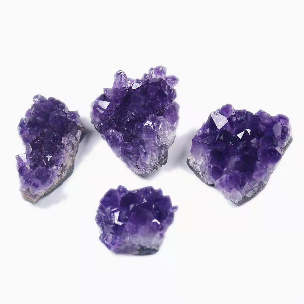 Cross-Border Spot Natural Amethyst Pieces Purple Vug Mineral Specimen Purple Wafer Crystal Cave Pieces Ornaments