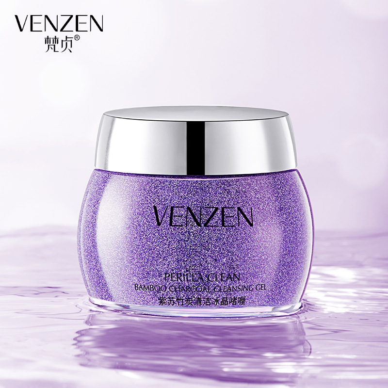 Fanzhen Purple Perilla Bamboo Charcoal Cleaning Ice Crystal Gel Nourishing Moisturizing Shrink Pores Gentle Repair Clear Oil Control Gel