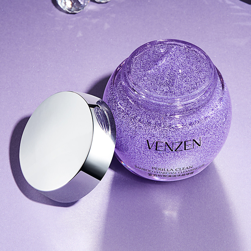 Fanzhen Purple Perilla Bamboo Charcoal Cleaning Ice Crystal Gel Nourishing Moisturizing Shrink Pores Gentle Repair Clear Oil Control Gel