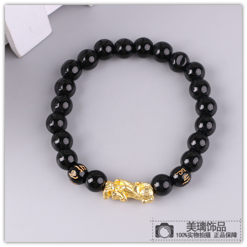 All kinds of female students imitation crystal bracelet qixi gold plating PI xiu hand string jewelry buddhist beads jewelry