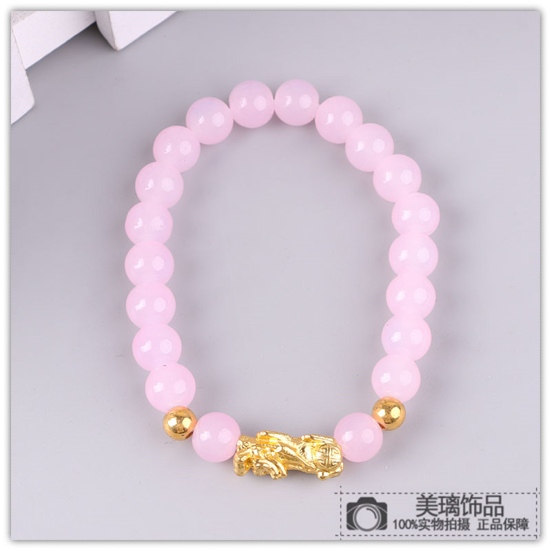 All kinds of female students imitation crystal bracelet qixi gold plating PI xiu hand string jewelry buddhist beads jewelry