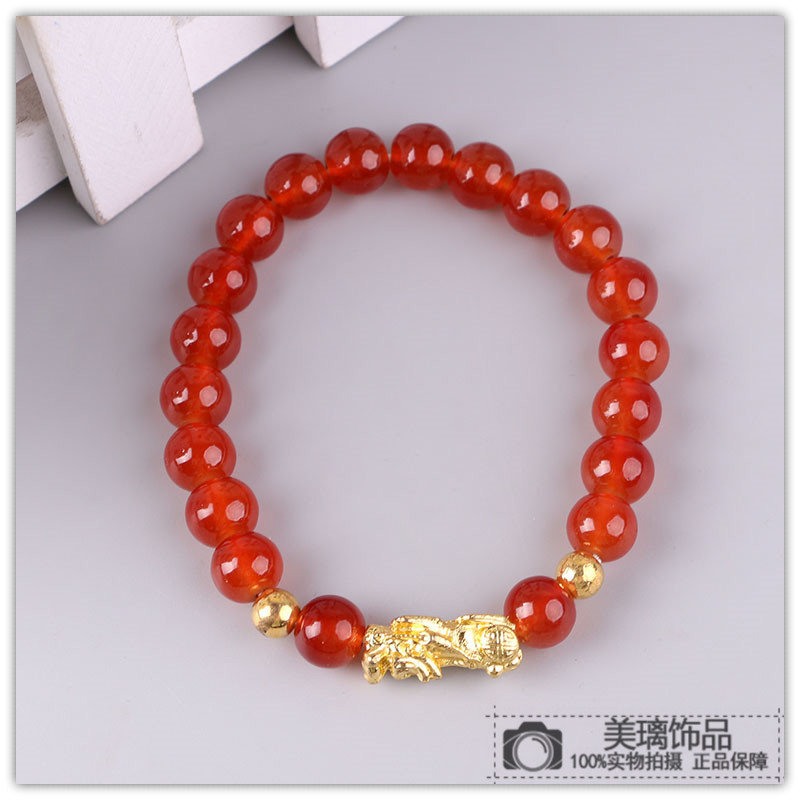 All kinds of female students imitation crystal bracelet qixi gold plating PI xiu hand string jewelry buddhist beads jewelry
