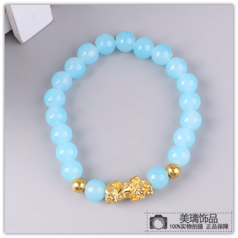All kinds of female students imitation crystal bracelet qixi gold plating PI xiu hand string jewelry buddhist beads jewelry
