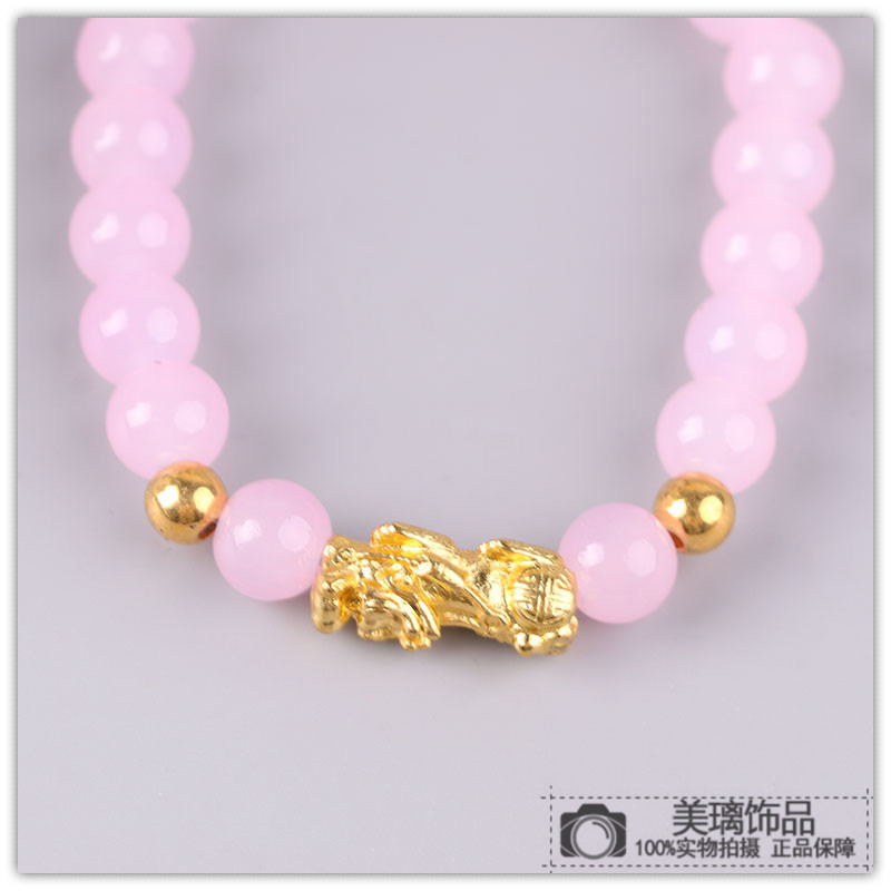 All kinds of female students imitation crystal bracelet qixi gold plating PI xiu hand string jewelry buddhist beads jewelry