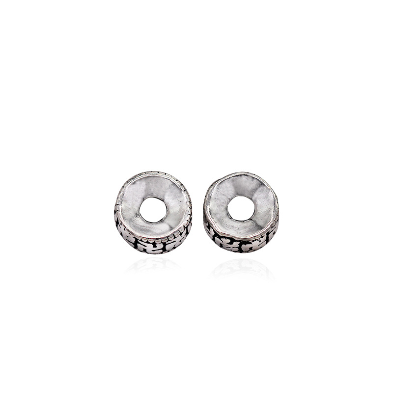 925 pure silver Thai silver beads loose beads vintage buddhist beads crystal partition pieces DIY beads material bracelet accessories