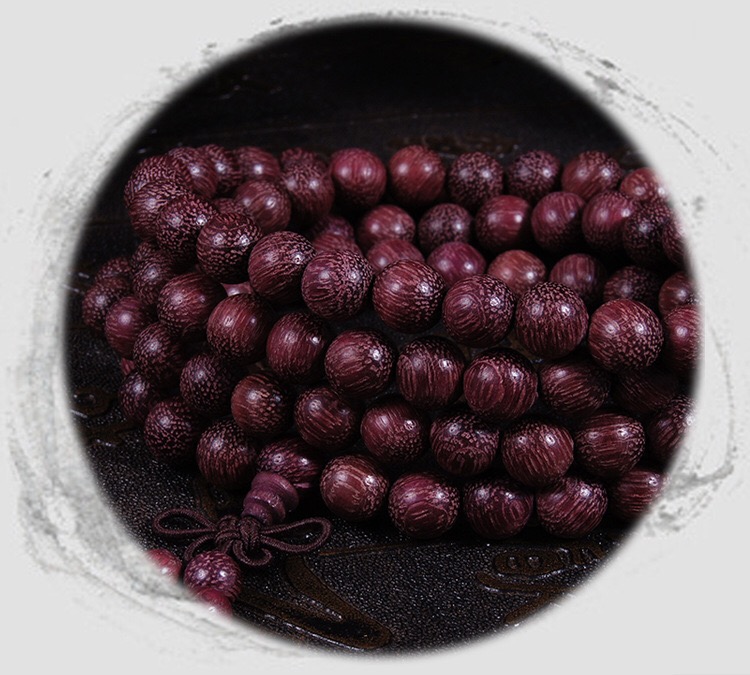 Violet wood buddhist beads bracelet high oil dense old material 108 text play hand string ornaments Violet wood buddhist beads bracelet high oil dense old material 108 text play hand string ornaments