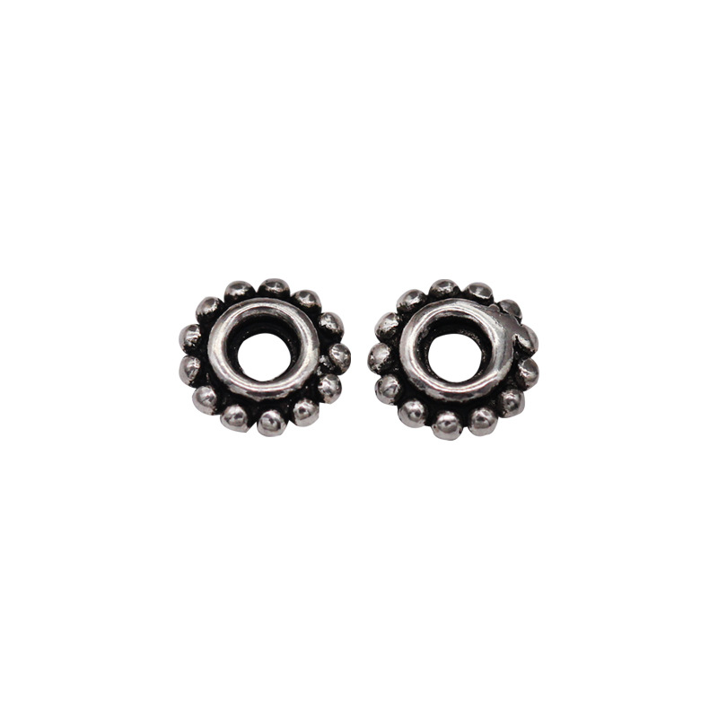 925 pure silver Thai silver small sepal pieces loose beads retro buddhist bead sepal pieces DIY beads material bracelet accessories