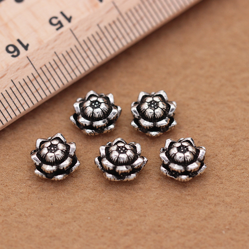 Manufacturers direct genuine S925 Thai anemone beads Diy buddhist beads accessories crystal Thai silver accessories Manufacturers direct genuine S925 Thai anemone beads Diy buddhist beads accessories crystal Thai silver accessories