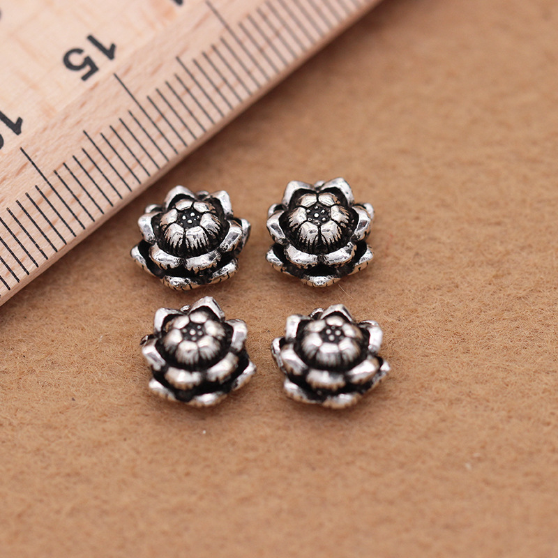 Manufacturers direct genuine S925 Thai anemone beads Diy buddhist beads accessories crystal Thai silver accessories Manufacturers direct genuine S925 Thai anemone beads Diy buddhist beads accessories crystal Thai silver accessories
