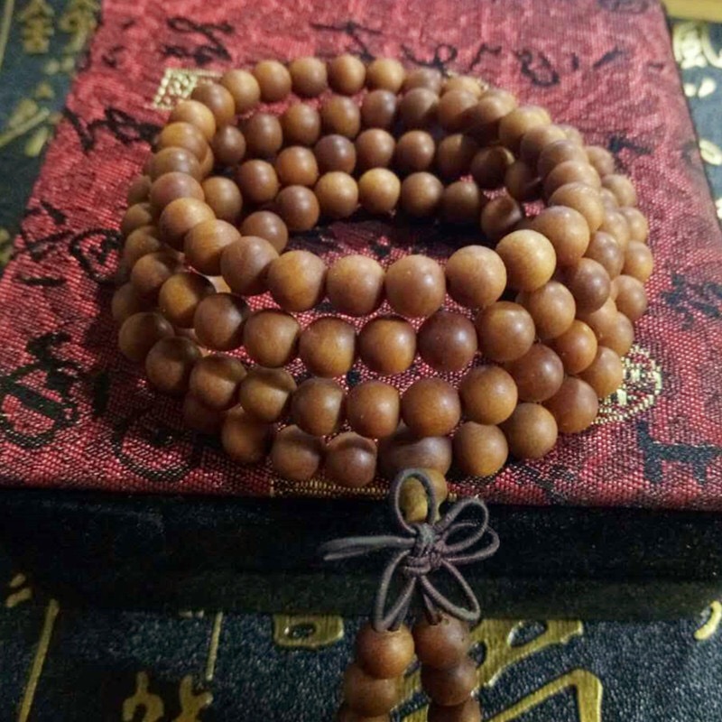 Baopyrene sandalwood hand string red black meat submerged water level 108 rosary beads sandalwood old material single circle buddhist beads bracelet