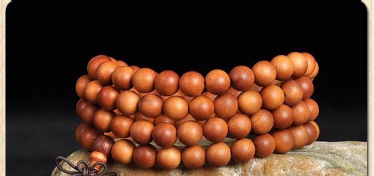 Baopyrene sandalwood hand string red black meat submerged water level 108 rosary beads sandalwood old material single circle buddhist beads bracelet