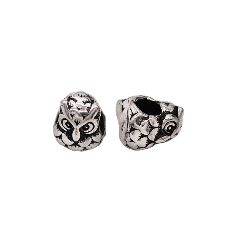 Manufacturers direct & genuine diyS925 owl beads Diy buddhist beads crystal sterling silver accessories