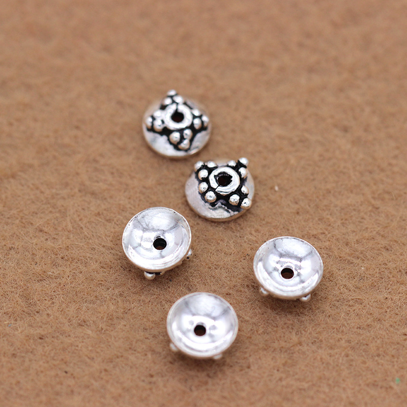 925 pure silver Thai silver beads loose beads vintage buddhist beads crystal partition pieces DIY beads material bracelet accessories 925 pure silver Thai silver beads loose beads vintage buddhist beads crystal partition pieces DIY beads material bracelet accessories