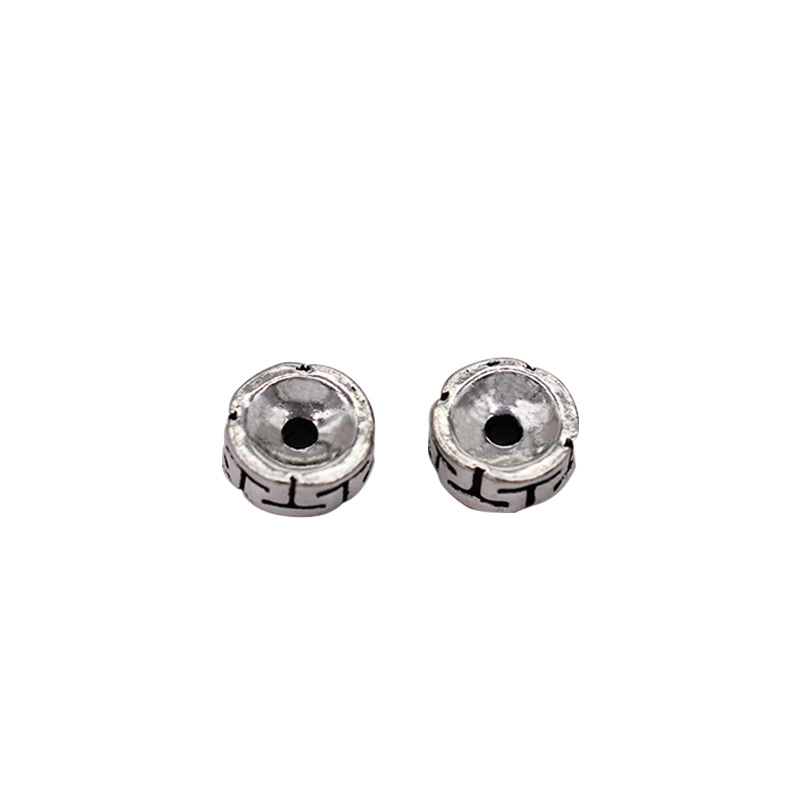 925 pure silver Thai silver beads loose beads vintage buddhist beads crystal partition pieces DIY beads material bracelet accessories
