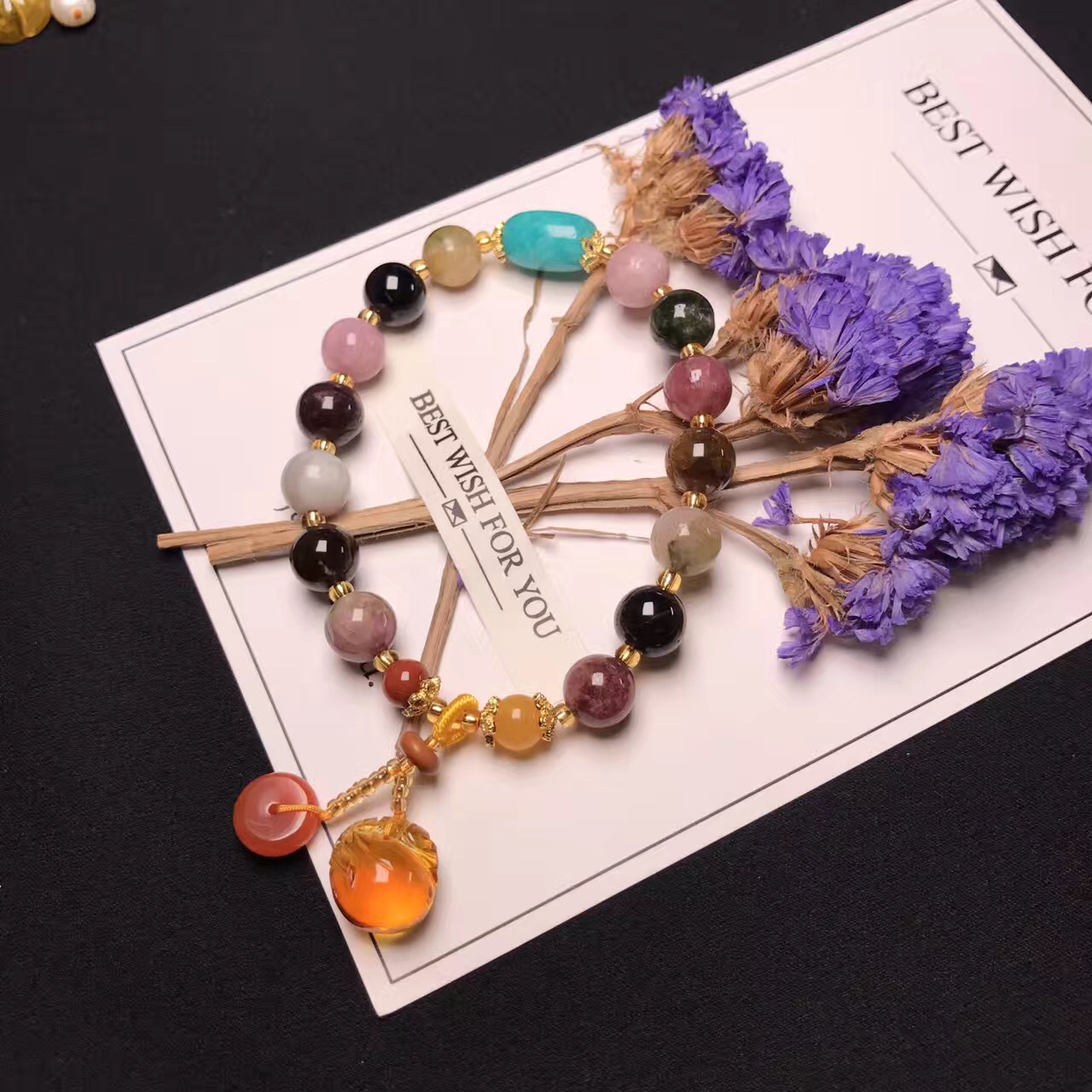 Pure natural Brazilian tourmaline bracelet tourmaline pendant 108 buddhist beads hand string wangfu an object a picture Pure natural Brazilian tourmaline bracelet tourmaline pendant 108 buddhist beads hand string wangfu an object a picture