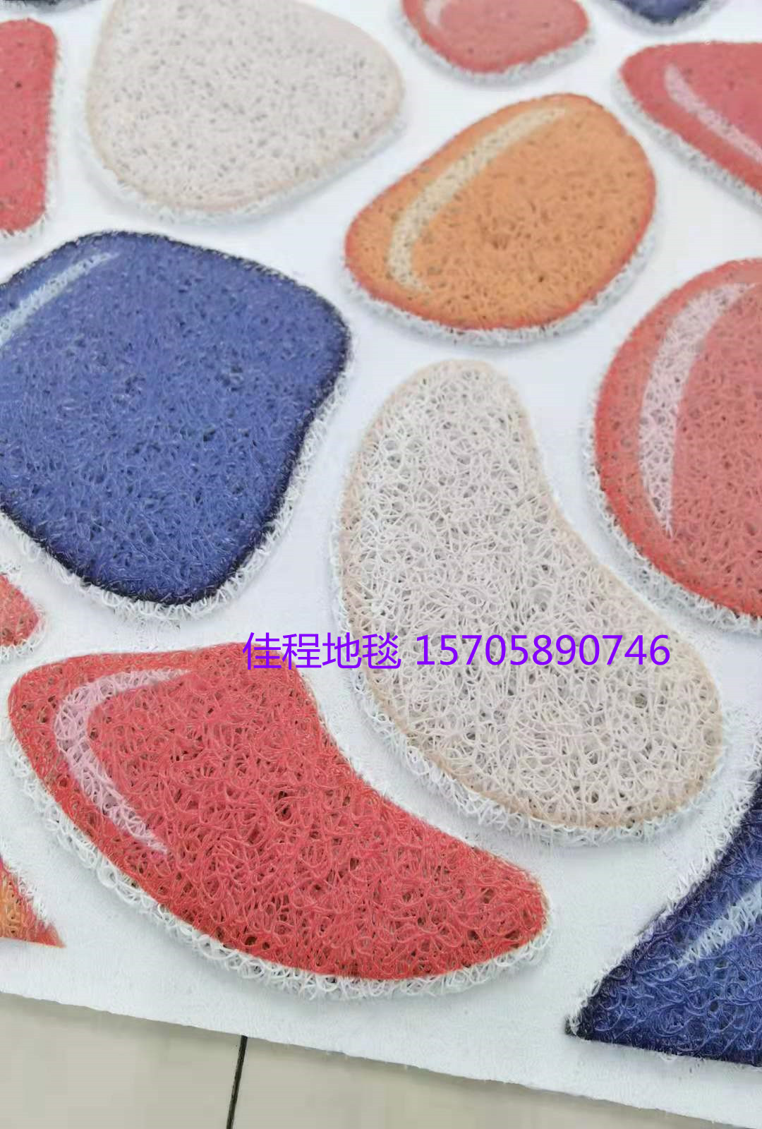New 3D HD Spray Printing Floor Mat Three-Dimensional Stone Mat Three-Dimensional Simulation Pebble Non-Slip Mat Foot Mat