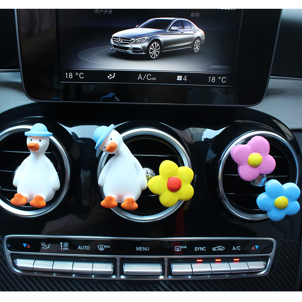 Perfume Cheering Duck Air Conditioner Air Outlet Car Interior Decoration Cute Ornaments Ins Wind inside Fragrant Stone