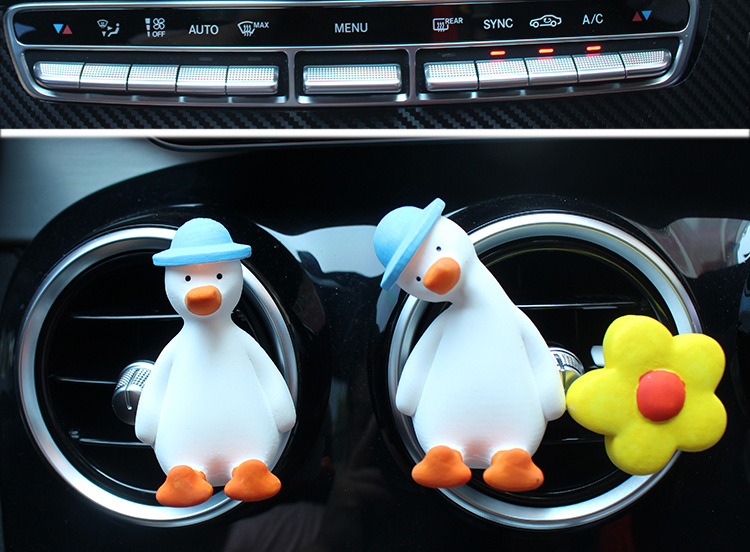 Perfume Cheering Duck Air Conditioner Air Outlet Car Interior Decoration Cute Ornaments Ins Wind inside Fragrant Stone