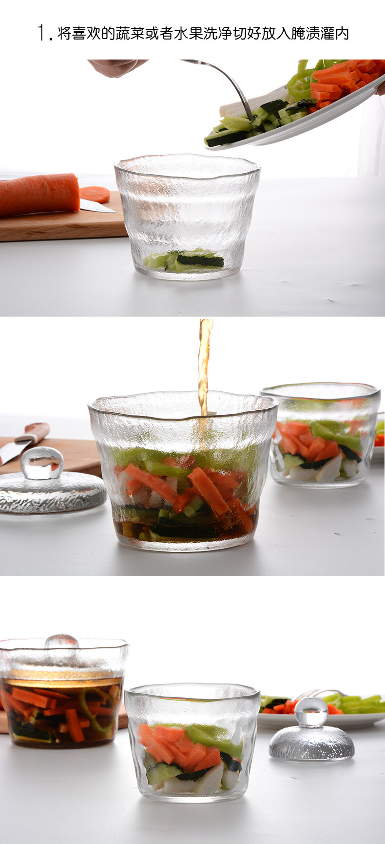Japanese overnight pickle jar Shallow pickle jar Leadfree glass domestic heavy stone pickle container Pickle jar on Japanese overnight pickle jar Shallow pickle jar Leadfree glass domestic heavy stone pickle container Pickle jar on